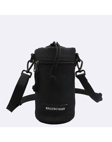 [중고]고이비토 발렌시아가 646139 블랙 패브릭 보틀 홀더 크로스백 K3290CI