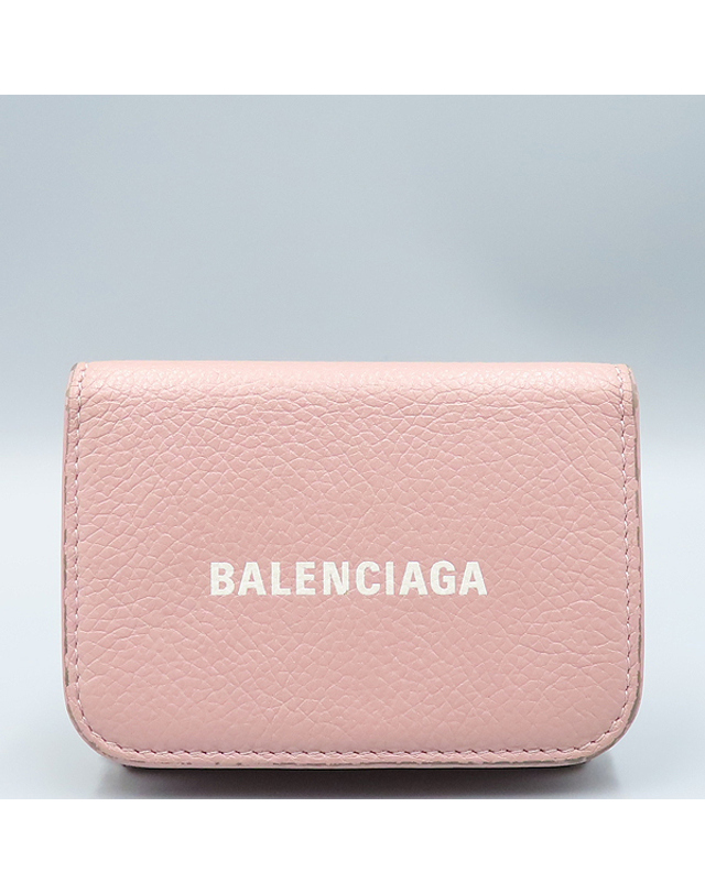 발렌시아가 [중고명품] [중고]고이비토 발렌시아가 593813 핑크 레더 에브리데이 미니 지갑 K3330CI 착용컷