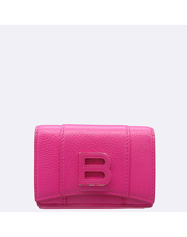 [중고]고이비토 발렌시아가 600212 핑크 컬러 아워글래스 3단 여성 반지갑 K3498CI