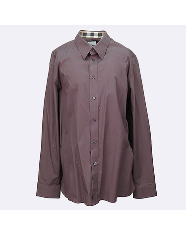 [중고]스미스마켓 버버리 8066767 챠콜 컬러 면 혼방 남성용 셔츠 - XXL K9891BU
