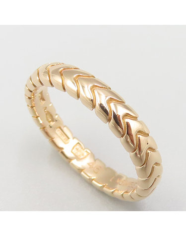 [중고]고이비토 불가리 18K 로즈 골드 SPIGA 스피가 웨딩밴드 링 반지 K2985BV