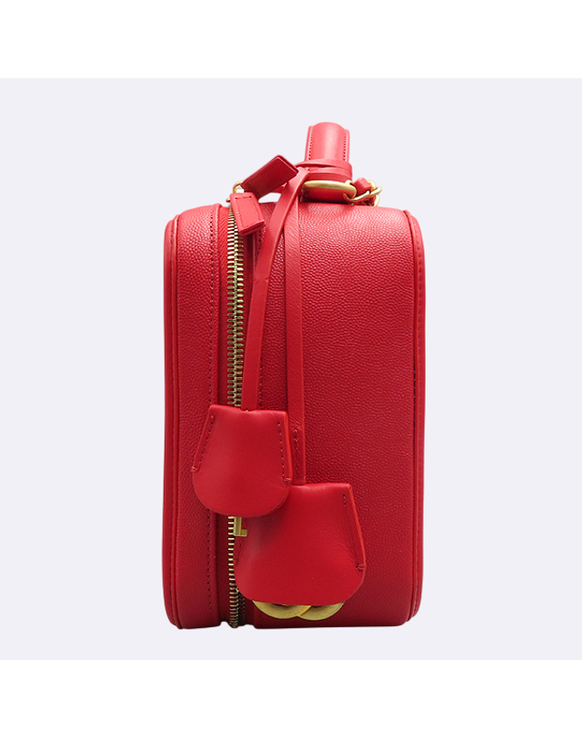 샤넬 [중고명품] [중고]고이비토 샤넬 A93344 레드 캐비어스킨 CC Filigree Vanity Case 필리그리 베니티 케이스 라지 금장 코스메틱 토트백 + 숄더스트랩 2WAY K16241CH 착용컷