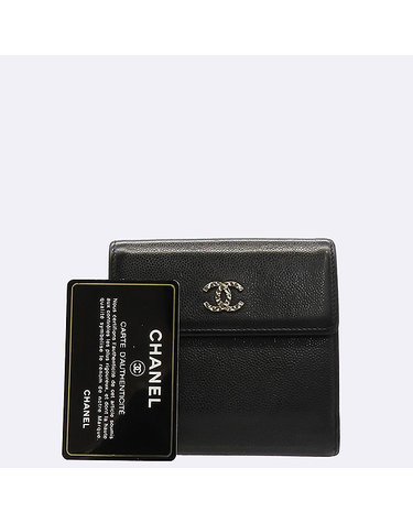 [중고]고이비토 샤넬 A46321 COCO로고 장식 반지갑 K17090CH