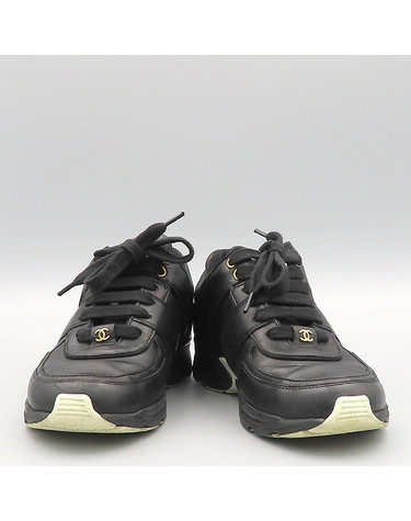 [중고]스미스마켓 샤넬 G31711 블랙 / 화이트 크루즈 여성용 스니커즈 K15497CH