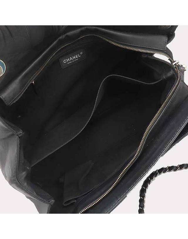 샤넬 [중고명품] [중고]고이비토 샤넬 A94066 31 RUE CAMBON(르 깜봉) 블랙 레더 빈티지 메탈 은장 COCO 로고 장식 체인 숄더백 K13861CH 착용컷