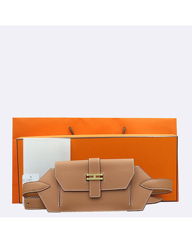 [중고]고이비토 에르메스 H010612UCAAS Elan Pocket 24(엘란 포켓 24) 카멜 컬러 벨트백 - S K5301H