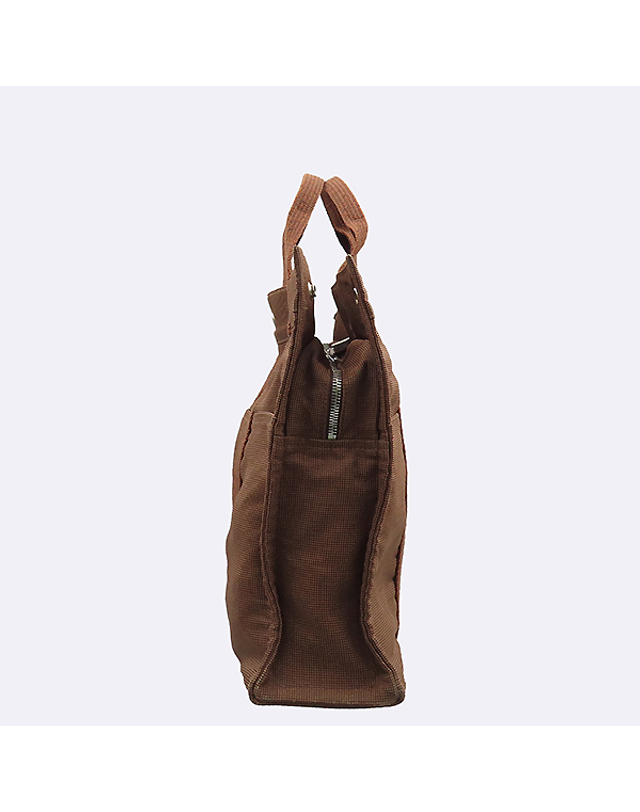 에르메스 [중고명품] [중고]고이비토 에르메스 에르라인 브라운컬러 패브릭 sac fourre tout 후루토 GM 토트백 K5275H 착용컷
