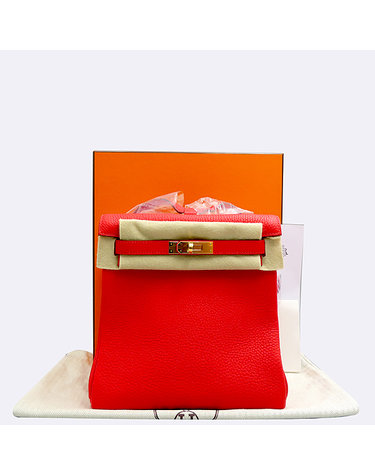 [중고]고이비토 에르메스 (미사용)  H076201C 루즈 드 쾨르 클레망스 레더 골드 메탈 락 KELLY ADO 켈리 아도 백팩 K5830H