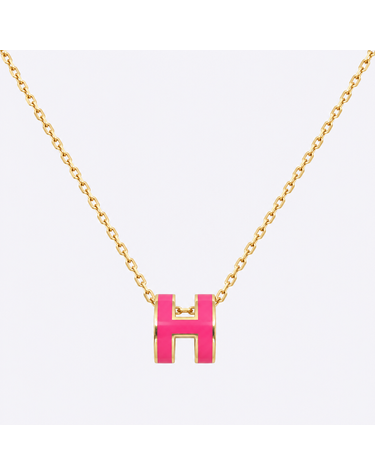 [중고]고이비토 에르메스 H147992 로즈 익스트림 미니 Pop H 팝 아슈 펜던트 목걸이 K6009H