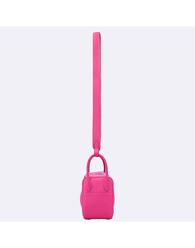 에르메스 [중고명품] [중고]고이비토 에르메스 핑크 컬러 레더 은장 LINDY 린디 미니 19 2WAY K5035H 착용컷