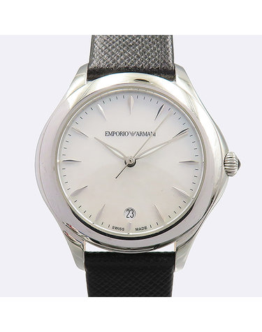 [중고]고이비토 아르마니 ARS8500 자개판 가죽 밴드 여성용 시계(SWISS MADE) K3767AR