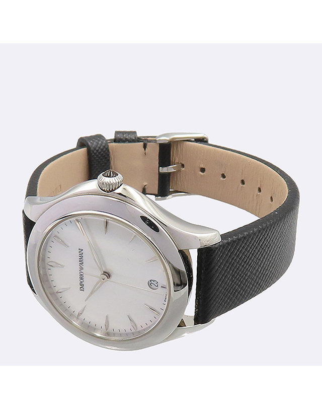 아르마니 [중고명품] [중고]고이비토 아르마니 ARS8500 자개판 가죽 밴드 여성용 시계(SWISS MADE) K3767AR 착용컷