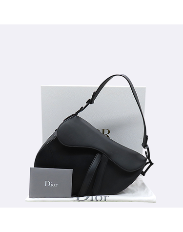 [중고]고이비토 디올 M0446SLLO 울트라 매트 블랙 레더 Oblique Saddle(오블리크 새들) 숄더백 K4844CD