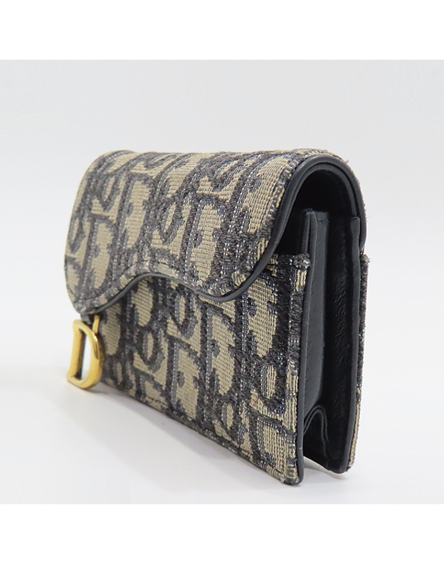디올 [중고명품] [중고]고이비토 디올 S5644CTZQ M928 블루 Dior Oblique 디올 오블리크 자가드 SADDLE 새들 카드지갑 K4751CD 착용컷