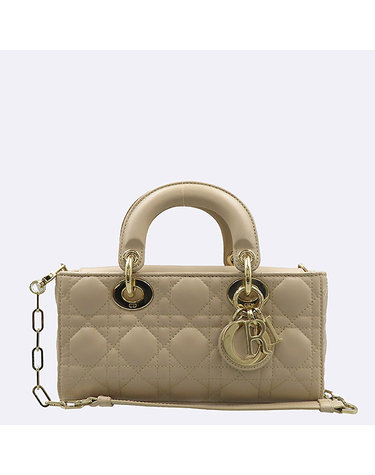 [중고]고이비토 디올 M0613ONGE 파우더 베이지 LADY DIOR D-JOY 레이디 디올 디조이 스몰 토트백 + 체인스트랩 K5062CD