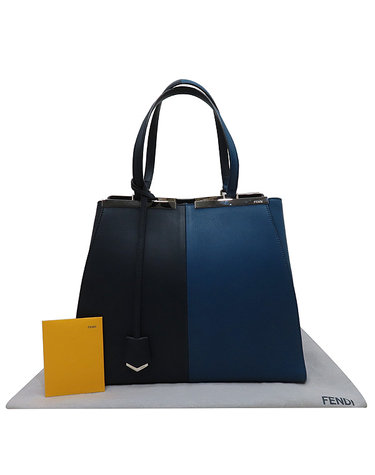 [중고]고이비토 펜디 8BH272 N5T 네이비 다크블루 레더 하프앤하프 SHOPPING GRANDE VITELLO 뜨와쥬르 M 미듐 사이즈 토트백 K2947FD