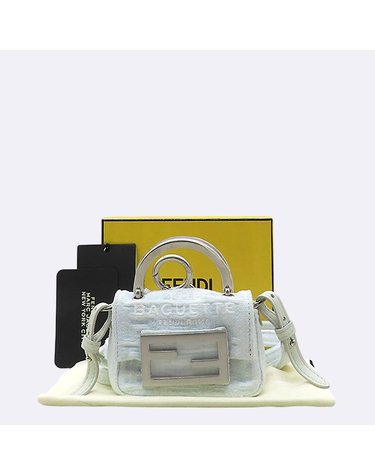 [중고]고이비토 펜디 7AS136 마크제이콥스 콜라보 나노 바게트 데님 크로스백 K4768FD