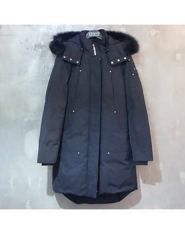 [중고]스미스마켓 무스너클 M32LP223 블랙 컬러 벌틱 여성용 후드 롱패딩 K0238MSN
