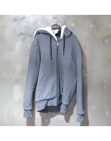 [중고]스미스마켓 무스너클 M39MS600 그레이 컬러 버니 화이트 퍼 트리밍 남성용 후드 집업 자켓 K0249MSN
