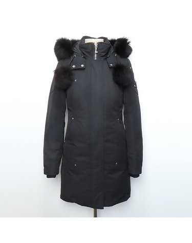 [중고]스미스마켓 무스너클 19FMK8675LPK 블랙 컬러 STIRLING PARKA(스틸링 파카) 블랙 퍼 여성용 롱 패딩 - S사이즈 K0371MSN