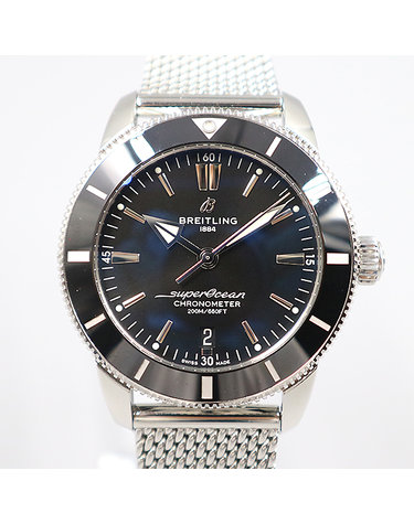 [중고]고이비토 브라이틀링 AB2030121B1A1 SUPEROCEAN (슈퍼오션) 헤리티지 44MM 블랙 베젤 다이얼 스틸 밴드 오토매틱 남성용 시계 K0383BRT