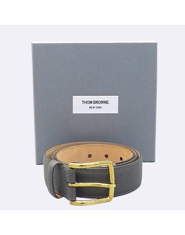 [중고]고이비토 톰브라운 MCX049A 그레이 레더 삼선 레더 벨트 - 90사이즈 K1012THOM