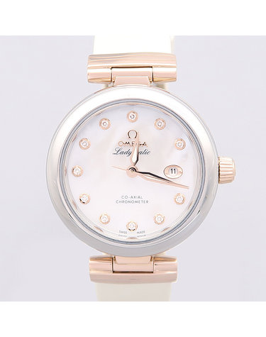 [중고]고이비토 오메가 425.22.34.20.55.004 18K 골드 콤비 드빌 레이디매틱 34MM 11포인트 다이아 자개판 오토매틱 여성용 시계 K1207OM