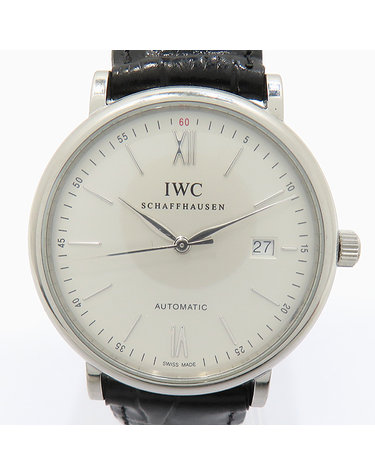 [중고]고이비토 IWC IW356501 PORTOFINO (포르토피노) 스틸 가죽밴드 오토메틱 남성용 시계 K0253IWC