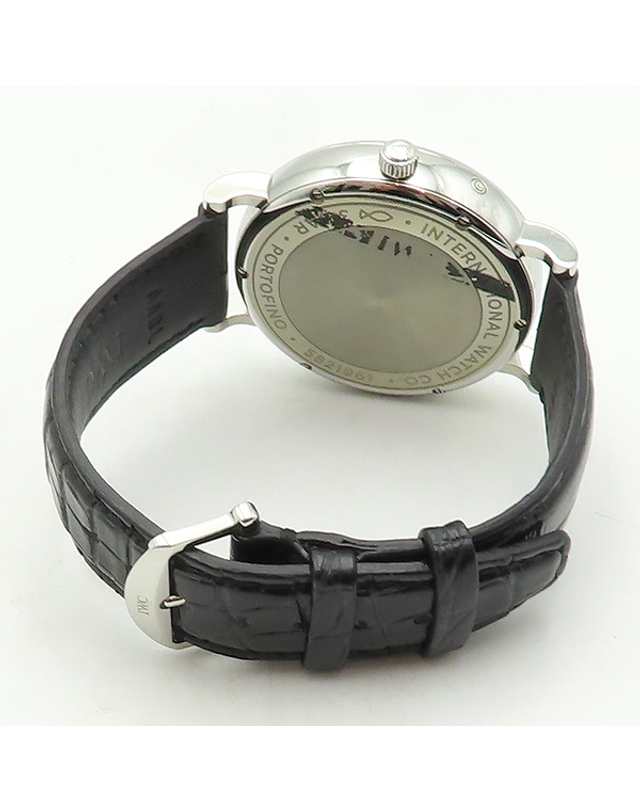 아이더블유씨 [중고명품] [중고]고이비토 IWC IWC(아이더블유씨) IW459402 PORTOFINO 포르토피노 오토매틱 문페이즈 엘리게이터 레더 스트랩 남성용 시계 K0174IWC 착용컷