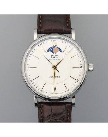 [중고]고이비토 IWC IWC(아이더블유씨) IW459401 PORTOFINO 포르토피노 오토매틱 문페이즈 엘리게이터 레더 스트랩 남성용 시계 K0159IWC