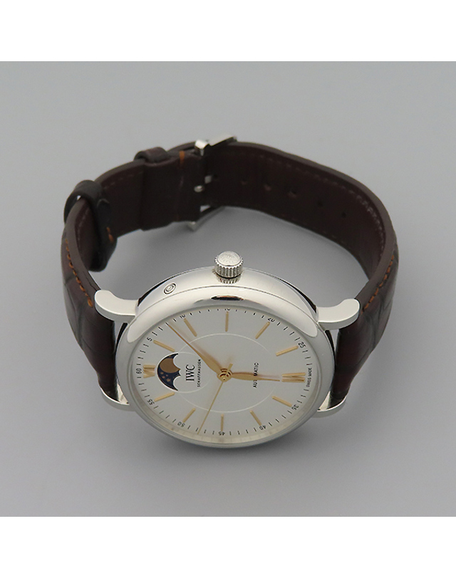 아이더블유씨 [중고명품] [중고]고이비토 IWC IWC(아이더블유씨) IW459401 PORTOFINO 포르토피노 오토매틱 문페이즈 엘리게이터 레더 스트랩 남성용 시계 K0159IWC 착용컷