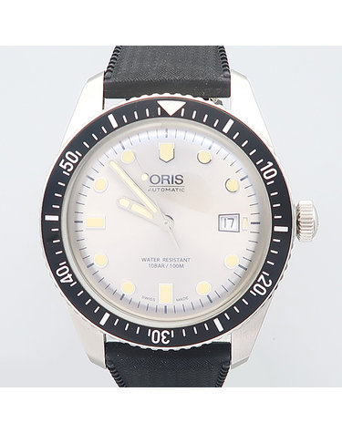 [중고]고이비토 오리스 7720 다이버스 식스티 파이브 42MM 실버 다이얼 오토매틱 러버밴드 남성용 시계 K0200OR