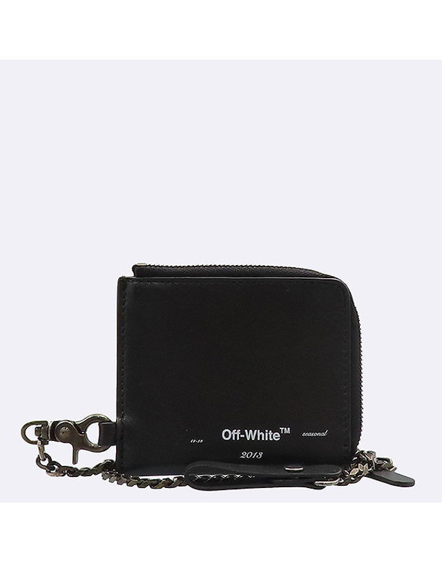 오프화이트 [중고명품] [중고]고이비토 오프화이트 OMNC013E198530191001 블랙 컬러 레더 체인 월릿 K0135OFF 착용컷
