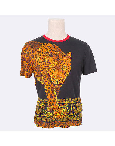 [중고]스미스마켓 베르사체 VERSACE(베르사체) 블랙 컬러 재규어 반팔 티셔츠 - L사이즈 K0816GV