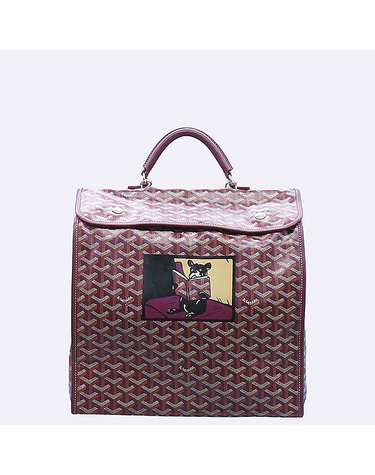 [중고]고이비토 고야드 레드 컬러 고야딘 캔버스 프렌치 불독 강아지 윌로(Hulot) 마카쥬 SAINT LEGER 생레제르 백팩 K1205GOY