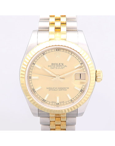 [중고]고이비토 로렉스 178273 18K 콤비 샴페인 다이얼 바 인덱스 DATEJUST(데이트 저스트) 31MM 중형 남여공용 시계 60599wp