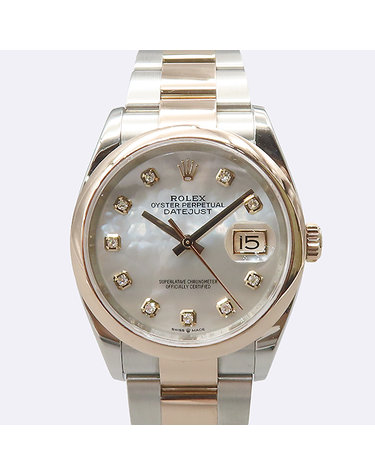 롤렉스 [중고]고이비토 로렉스 126201 데이저스트 18K 로즈골드 콤비 10P다이아 자개판 36MM 오이스터 밴드 남성시계 K1700RX
