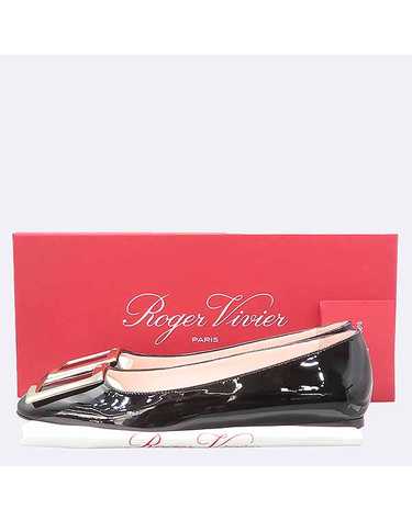 [중고]스미스마켓 로저비비에 RVW55827 블랙 페이던트 TRES VIVIER(트레 비비에) 메탈 버클 발레리나 플랫 슈즈 - 225MM K0076RGV