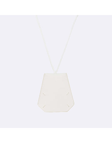 [중고]고이비토 메종 마르지엘라 (미사용)  S55UA0025 화이트 레더 스티치 스무스 레더 키체인 목걸이 K0391MRM