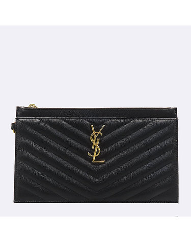[중고]고이비토 생로랑 636313 블랙 금장 모노그램 빌 파우치 백 K4941YSL
