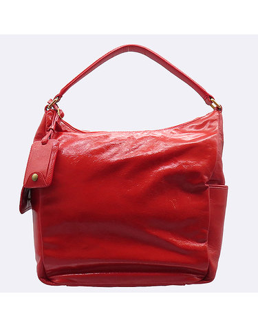 [중고]고이비토 생로랑 252592 레드 페이던트 금장 로고 호보 숄더백 K5025YSL