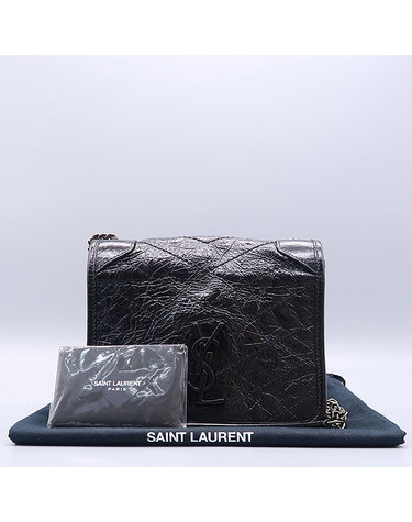 [중고]고이비토 생로랑 583103 블랙 레더 니키 미니 체인 크로스백 K5090YSL