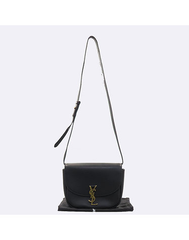 [중고]고이비토 생로랑 634818 블랙 컬러 레더 YSL로고 카이아 미디움 크로스백 K5116YSL