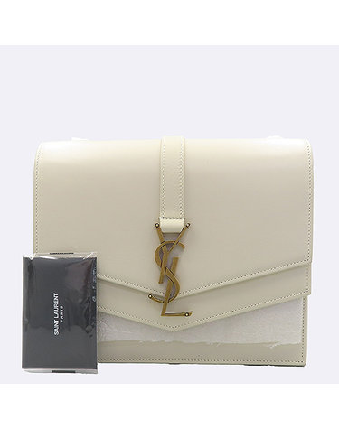 [중고]고이비토 생로랑 YSL(입생로랑) 532629 화이트 컬러 금장 미디움 쉴피스 체인 숄더백 60750wp