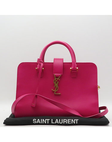 [중고]고이비토 생로랑 YSL(입생로랑) 357395 핑크 레더 모노그램 카바스 스몰 백 2WAY K5316YSL