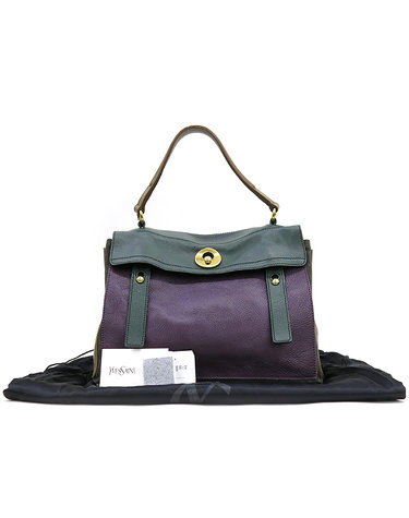 [중고]고이비토 생로랑 YSL(입생로랑) 197149 멀티 컬러 레더 MUSE TWO (뮤즈 투) 토트백 K1303YSL
