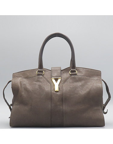 [중고]고이비토 생로랑 YSL(입생로랑) 279079 다크브라운 컬러 레더 카바시크 금장로고 토트백 K3257YSL