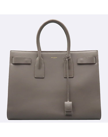 [중고]고이비토 생로랑 347543 그레이 레더 삭 드쥬르 라지 토트백 K4712YSL