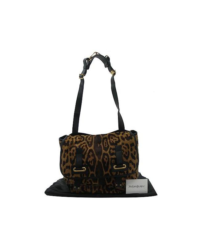 생 로랑 [중고명품] [중고]고이비토 생로랑 YSL(입생로랑) 191839 레오파드 송치 비싸스 숄더백 K0192YSL 착용컷
