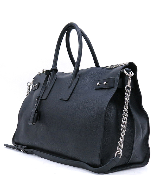 생 로랑 [중고명품] [중고]고이비토 생로랑 YSL(입생로랑) 491714 블랙 컬러 레더 SAC DE JOUR SOUPLE 삭 드 주르 서플 토트백 + 숄더스트랩 K1495YSL 착용컷